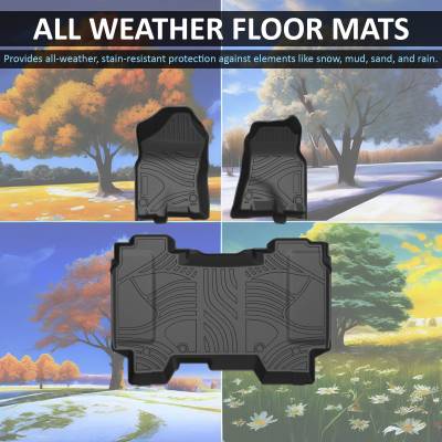 Black Horse Off Road - Black Horse TOTALINER 3.5mm Heavy Duty TPE Anti-skid Floor Mat Rug Liner fits 2019-2024 Ram 1500 - Image 5