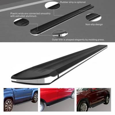 Black Horse Off Road - EXCEED Running Boards-Black-2019-2024 Ford Ranger SuperCrew Cab|Black Horse Off Road - Image 5