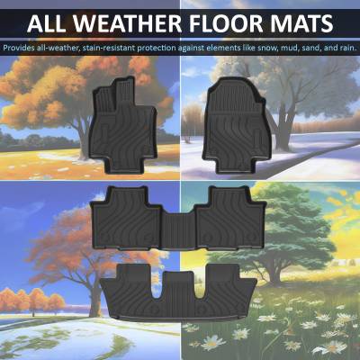 Black Horse Off Road - Black Horse TOTALINER 3.5mm Heavy Duty TPE Anti-skid Floor Mat Rug Liner fits 2024-2025 Toyota Grand Highlander - Image 5