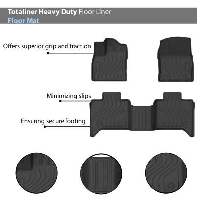 Black Horse Off Road - Black Horse TOTALINER 3.5mm Heavy Duty TPE Anti-skid Floor Mat Rug Liner fits 2022-2025 Toyota Tundra - Image 3