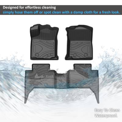 Black Horse Off Road - Black Horse TOTALINER 3.5mm Heavy Duty TPE Anti-skid Floor Mat Rug Liner fits 2018-2023 Toyota Tacoma - Image 2