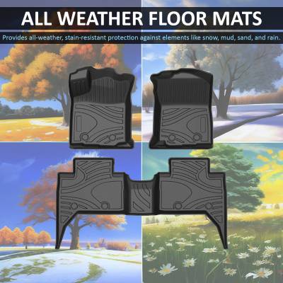 Black Horse Off Road - Black Horse TOTALINER 3.5mm Heavy Duty TPE Anti-skid Floor Mat Rug Liner fits 2018-2023 Toyota Tacoma - Image 5