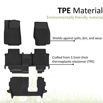Black Horse Off Road - Black Horse TOTALINER 3.5mm Heavy Duty TPE Anti-skid Floor Mat Rug Liner fits 2023-2024 Jeep Grand Cherokee L - Image 4