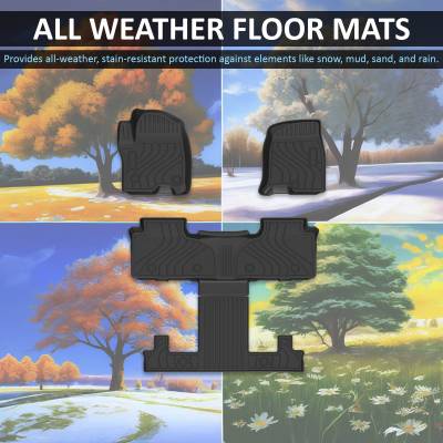 Black Horse Off Road - Black Horse TOTALINER 3.5mm Heavy Duty TPE Anti-skid Floor Mat Rug Liner fits 2023-2025 Chevrolet Tahoe - Image 5