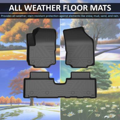 Black Horse Off Road - Black Horse TOTALINER 3.5mm Heavy Duty TPE Anti-skid Floor Mat Rug Liner fits 2018-2024 GMC Terrain - Image 5