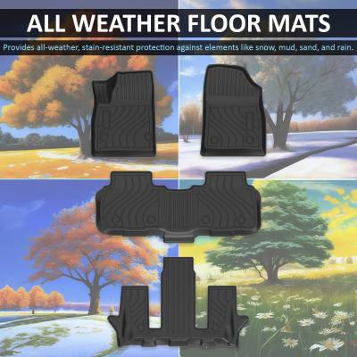 Black Horse Off Road - Black Horse TOTALINER 3.5mm Heavy Duty TPE Anti-skid Floor Mat Rug Liner fits 2017-2023 GMC Acadia - Image 5