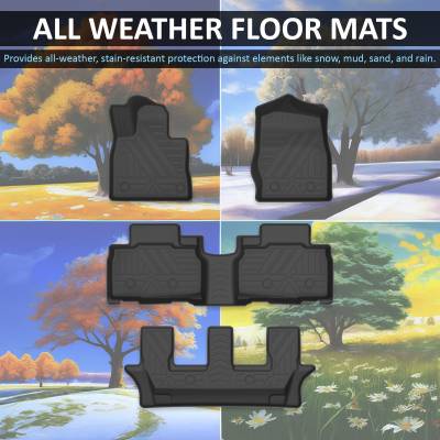 Black Horse Off Road - Black Horse TOTALINER 3.5mm Heavy Duty TPE Anti-skid Floor Mat Rug Liner fits 2023-2024 Ford Explorer - Image 5