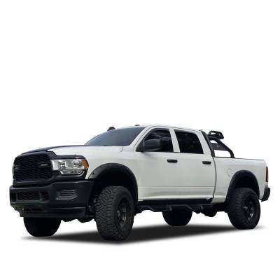 IMPACT Heavy Duty Drop Side Steps-Black-2009-2010 Dodge Ram 1500 Crew Cab/2011-2024 Ram 1500 Crew Cab/2019-2022 Ram 1500 Classic Crew Cab/2010 Dodge Ram 2500|3500 Crew Cab/2011-2024 Ram 2500|3500 Crew Cab|Black Horse Off Road