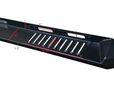 Black Horse Off Road - ARMOUR Heavy Duty Steel Running Boards-Black-1999-2016 Ford F-250 Super Duty Crew Cab/1999-2016 Ford F-350 Super Duty Crew Cab/1999-2016 Ford F-450 Super Duty Crew Cab/1999-2016 Ford F-550 Super Duty Crew Cab|Black Horse Off Road - Image 6