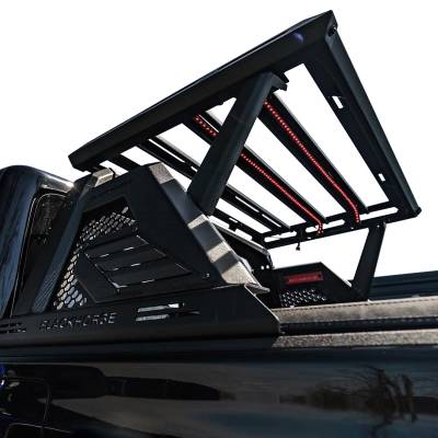 Black Horse Off Road - ARMOUR II Roll Bar Ladder Rack W/Basket-Black-2019-2024 Jeep Gladiator|Black Horse Off Road - Image 2