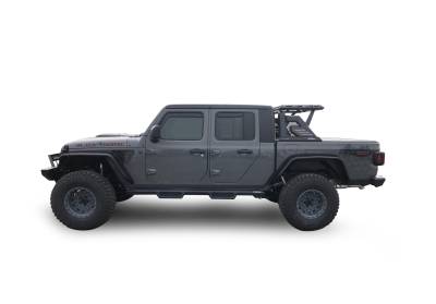 Black Horse Off Road - ARMOUR II Roll Bar Ladder Rack W/Basket-Black-2019-2024 Jeep Gladiator|Black Horse Off Road - Image 9