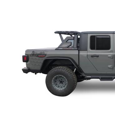 Black Horse Off Road - ARMOUR II Roll Bar Ladder Rack W/Basket-Black-2019-2024 Jeep Gladiator|Black Horse Off Road - Image 13