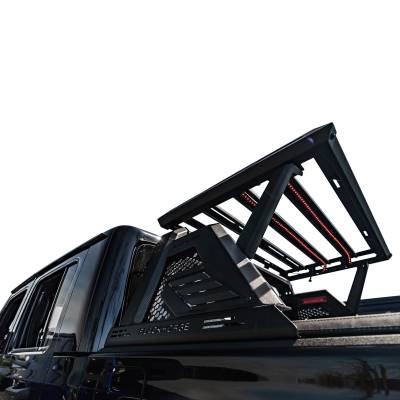 Black Horse Off Road - ARMOUR II Roll Bar Ladder Rack W/Basket-Black-2019-2024 Jeep Gladiator|Black Horse Off Road - Image 15