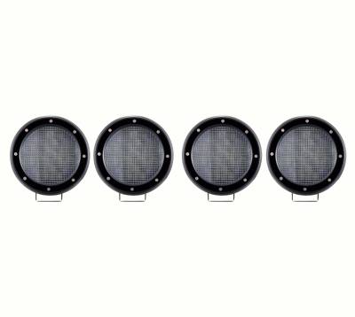 Black Horse Off Road - ARMOUR II Roll Bar With 2 Set of 5.3".Black Trim Rings LED Flood Lights-Black-2019-2024 Jeep Gladiator|Black Horse Off Road - Image 8