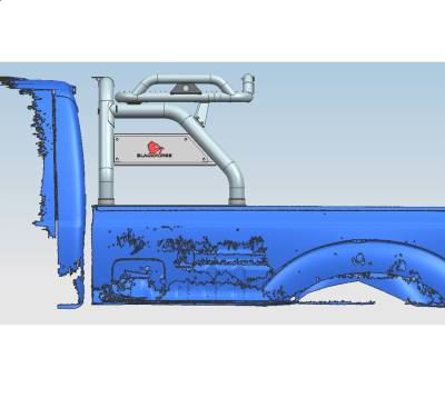 Black Horse Off Road - ATLAS Roll Bar Ladder Rack-Black-2005-2021 Nissan Frontier|Black Horse Off Road - Image 3