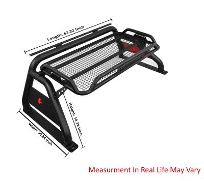 Black Horse Off Road - ATLAS Roll Bar Ladder Rack-Black-2005-2021 Nissan Frontier|Black Horse Off Road - Image 5