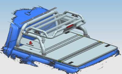 Black Horse Off Road - ATLAS Roll Bar Ladder Rack-Black- 2015-2024 Colorado/Canyon|Black Horse Off Road - Image 4