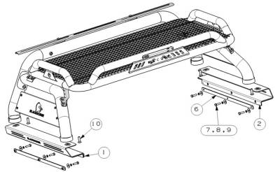 Black Horse Off Road - ATLAS Roll Bar Ladder Rack-Stainless Steel-2019-2024 Ford Ranger|Black Horse Off Road - Image 9