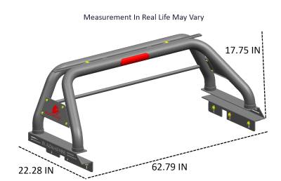 Black Horse Off Road - CLASSIC Roll Bar-Black-2019-2024 Ford Ranger|Black Horse Off Road - Image 7