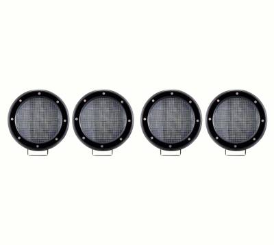 Black Horse Off Road - CLASSIC Roll Bar With 2 Set of 5.3".Black Trim Rings LED Flood Lights-Black-Dodge/Ram 2500/3500, Chevrolet/GMC Silverado/Sierra 1500/2500 HD/3500/3500 HD, Ford F-150, Toyota Tundra, Nissan Titan|Black Horse Off Road - Image 17