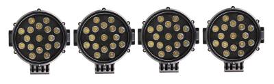 Black Horse Off Road - CLASSIC Roll Bar With 2 pairs of 7.0" Black Trim Rings LED Flood Lights-Black-2005-2021 Nissan Frontier|Black Horse Off Road - Image 9
