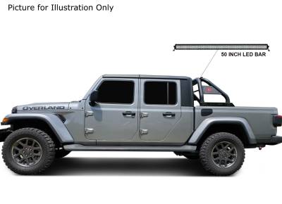 Black Horse Off Road - CLASSIC Roll Bar With 40" LED Light Bar-Black-2020-2024 Jeep Gladiator|Black Horse Off Road - Image 7