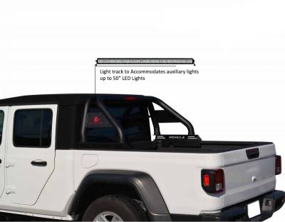 Black Horse Off Road - CLASSIC Roll Bar With 40" LED Light Bar-Black-2020-2024 Jeep Gladiator|Black Horse Off Road - Image 8