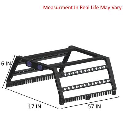 Black Horse Off Road - TRAVELER OVERLAND UTILITY Bed Rack-Black-Midsize- Half Ton- Three Quarter Ton Trucks-800 Lbs Capacity|Black Horse Off Road - Image 12