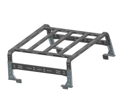 Black Horse Off Road - TRAVELER OVERLAND UTILITY Bed Rack -Black-800 Lbs Capacity-2015-2024 Chevrolet Colorado|2005-2024 Toyota Tacoma|2019-2024 Ford Ranger|2005-2024 Nissan Frontier|Black Horse Off Road - Image 8