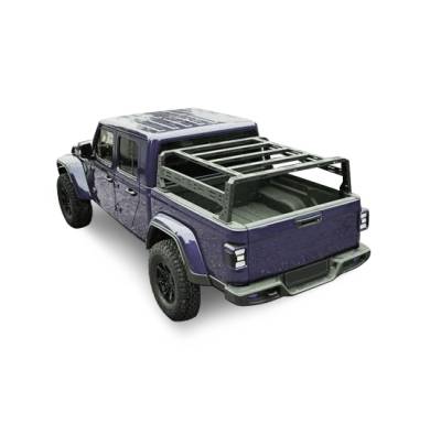 Black Horse Off Road - TRAVELER OVERLAND UTILITY Bed Rack -Sandy Black-800 Lbs Capacity- 2014-2024 Chevrolet Silverado 1500/Ram 1500/ Ram 2500/Ram 3500/2015-2024 Ford F-150/Toyota Tundra|2016-2024 Nissan Titan|Black Horse Off Road - Image 7