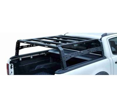 Black Horse Off Road - TRAVELER OVERLAND UTILITY Bed Rack -Sandy Black-800 Lbs Capacity- 2014-2024 Chevrolet Silverado 1500/Ram 1500/ Ram 2500/Ram 3500/2015-2024 Ford F-150/Toyota Tundra|2016-2024 Nissan Titan|Black Horse Off Road - Image 9