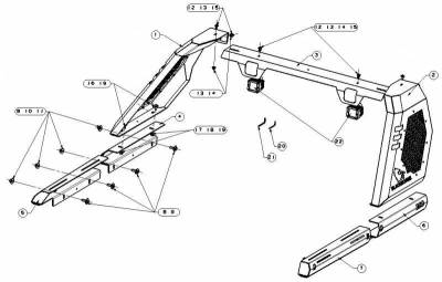 Black Horse Off Road - VIGOR Roll Bar-Black-2019-2024 Ford Ranger|Black Horse Off Road - Image 5