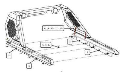 Black Horse Off Road - VIGOR Roll Bar-Black-2019-2024 Ford Ranger|Black Horse Off Road - Image 7