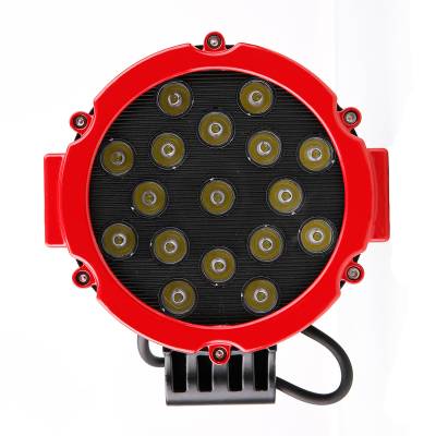 Black Horse Off Road - VIGOR Roll Bar With 2 pairs of 7.0" Red Trim Rings LED Flood Lights-Black-Silverado 1500/Sierra 1500/Ram 1500/F-150/Tundra|Black Horse Off Road - Image 7