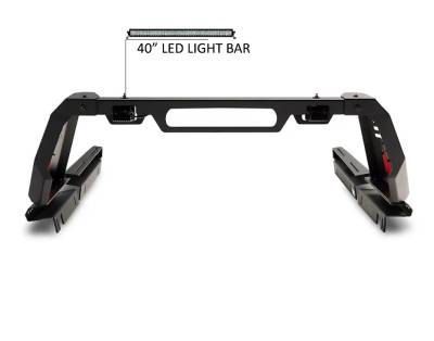 Black Horse Off Road - VIGOR Roll Bar With 40" LED Light Bar-Black-2005-2024 Toyota Tacoma|Black Horse Off Road - Image 8