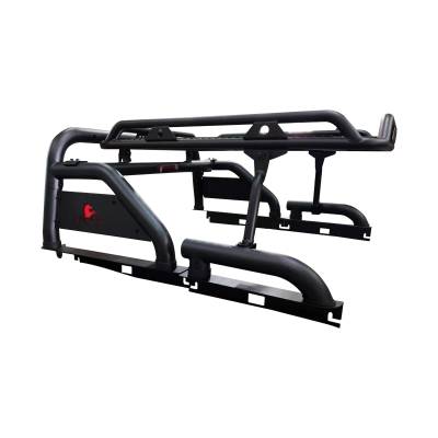 Black Horse Off Road - WARRIOR Roll Bar Ladder Rack-Black-2020-2024 Jeep Gladiator|Black Horse Off Road - Image 1