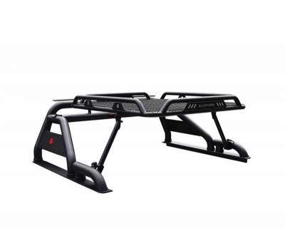 Black Horse Off Road - WARRIOR Roll Bar Ladder Rack-Black-2020-2024 Jeep Gladiator|Black Horse Off Road - Image 2