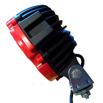 Black Horse Off Road - WARRIOR Roll Bar With 2 pairs of 7.0" Red Trim Rings LED Flood Lights-Black-Silverado/Sierra 14+,Ford F-150 15+,Dodge Ram 15+|Black Horse Off Road - Image 9