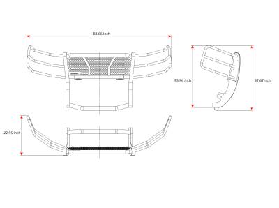 Black Horse Off Road - RUGGED HD Grille Guard-Black-2007-2013 Chevrolet Silverado 1500|Black Horse Off Road - Image 9