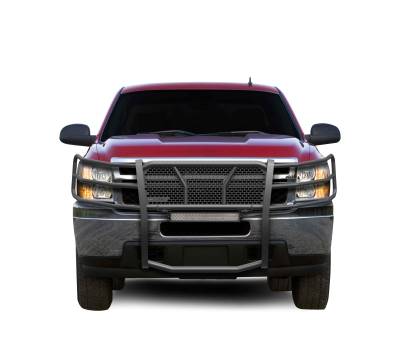 Black Horse Off Road - RUGGED Heavy Duty Grille Guard With 20" Double Row LED Light-Black-2007-2013 Chevrolet Silverado 1500|Black Horse Off Road - Image 3