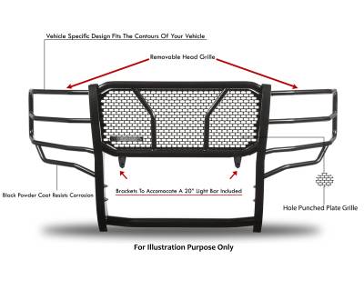 Black Horse Off Road - RUGGED HD Grille Guard-Black-Silverado 1500 LD/Silverado 1500|Black Horse Off Road - Image 2