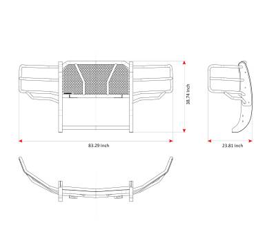Black Horse Off Road - RUGGED Heavy Duty Grille Guard With 20" Double Row LED Light-Black-Silverado 2500 HD/Silverado 3500 HD|Black Horse Off Road - Image 7