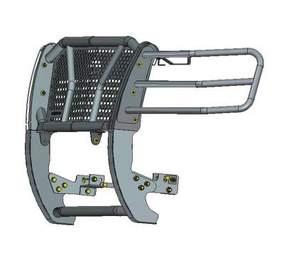 Black Horse Off Road - RUGGED Heavy Duty Grille Guard With 20" Double Row LED Light-Black-Tahoe/Suburban 1500/Avalanche|Black Horse Off Road - Image 5