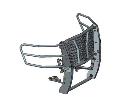 Black Horse Off Road - RUGGED Heavy Duty Grille Guard With 20" Double Row LED Light-Black-Tahoe/Suburban|Black Horse Off Road - Image 10