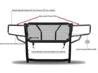 Black Horse Off Road - RUGGED HD Grille Guard-Black-2019-2025 Ram 1500|Black Horse Off Road - Image 23