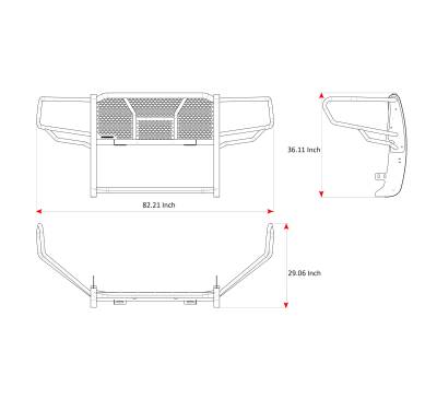 Black Horse Off Road - RUGGED HD Grille Guard-Black-2019-2025 Ram 1500|Black Horse Off Road - Image 25