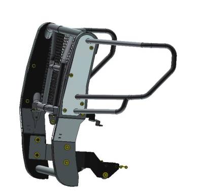 Black Horse Off Road - RUGGED Heavy Duty Grille Guard With 20" Double Row LED Light-Black-Sierra 2500 HD/Sierra 3500 HD|Black Horse Off Road - Image 10