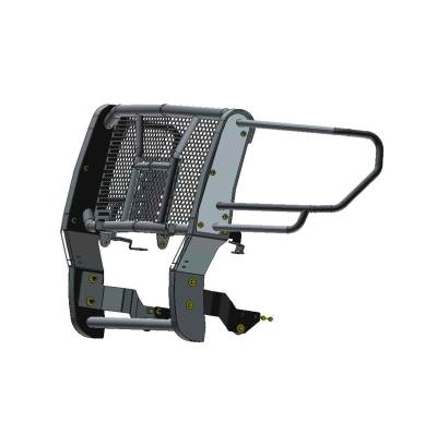 Black Horse Off Road - RUGGED Heavy Duty Grille Guard With 20" Double Row LED Light-Black-Sierra 2500 HD/Sierra 3500 HD|Black Horse Off Road - Image 11