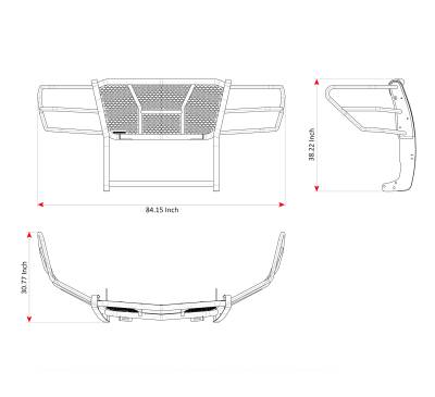 Black Horse Off Road - RUGGED HD Grille Guard-Black-2017-2024 Nissan Titan XD|Black Horse Off Road - Image 9