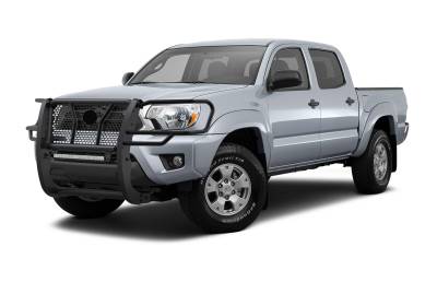 Black Horse Off Road - RUGGED Heavy Duty Grille Guard With 20" Double Row LED Light-Black-2005-2015 Toyota Tacoma|Black Horse Off Road - Image 2